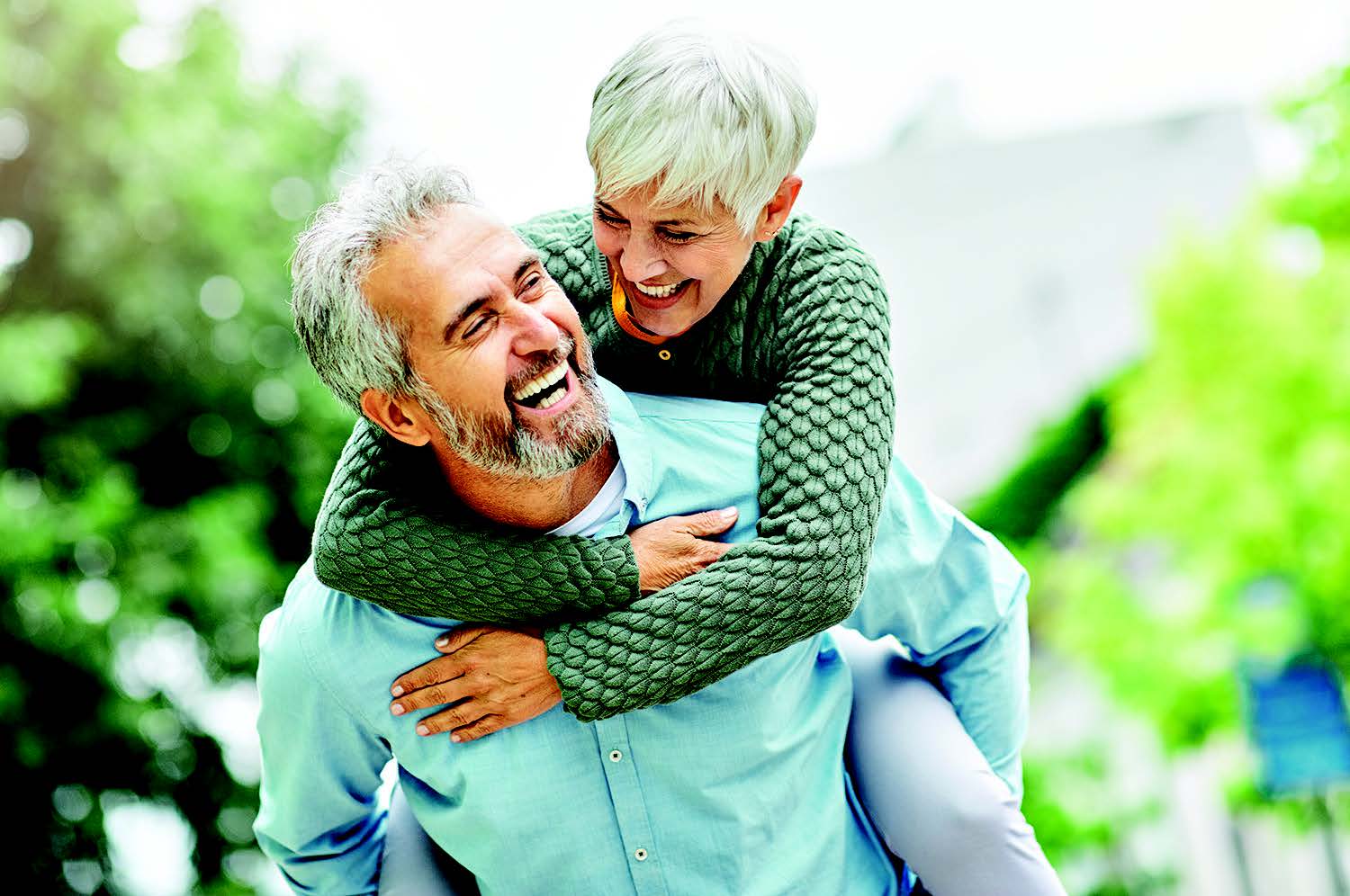 older couple embracing